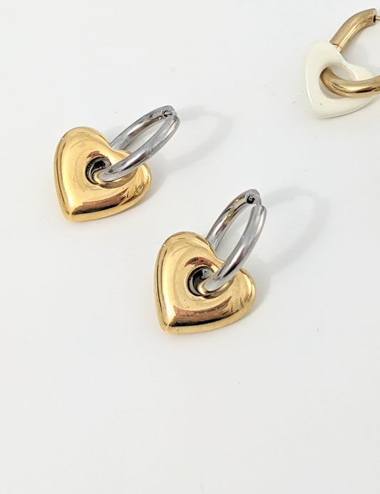 Golden Heart Earrings